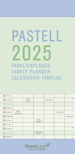 2025 Pastel Family Planner